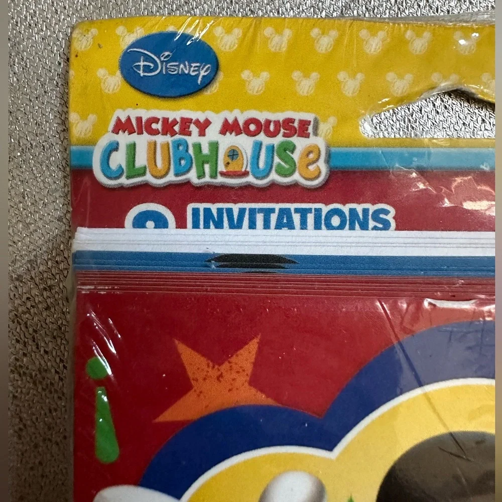 New Vtg Disney Mickey Mouse Clubhouse Invatations Cards